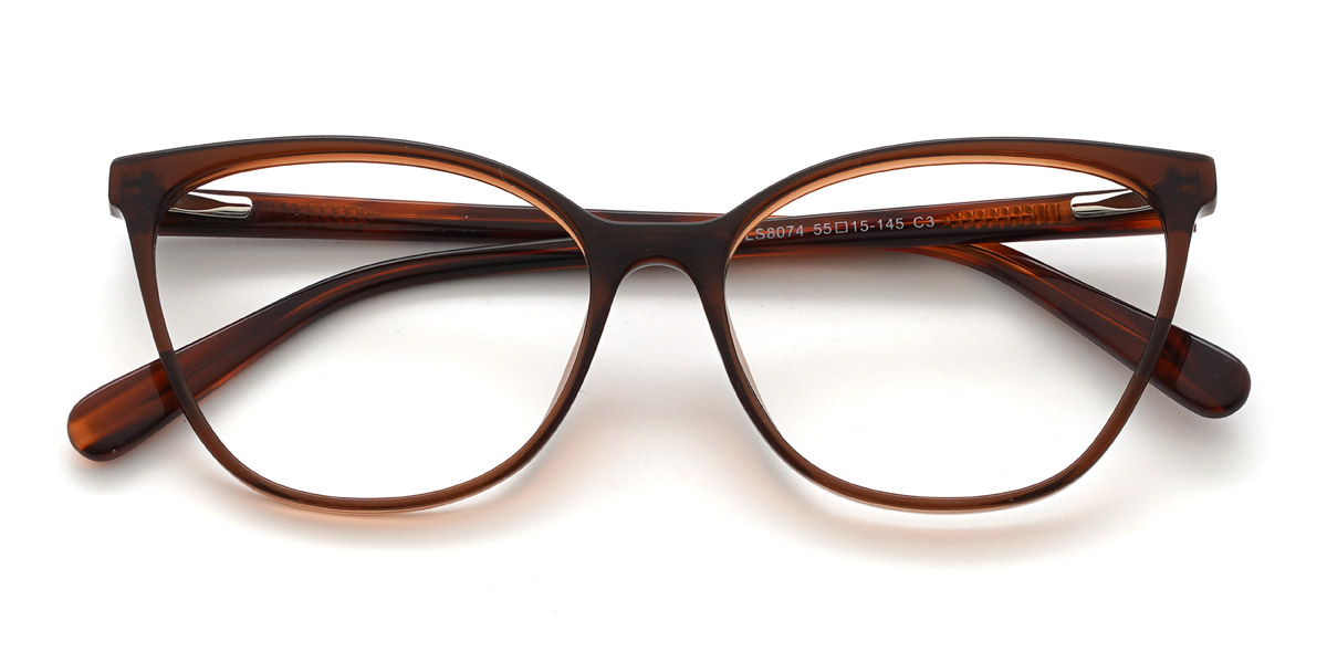 Brown Aubrielle Glasses - Cat Eye Glasses