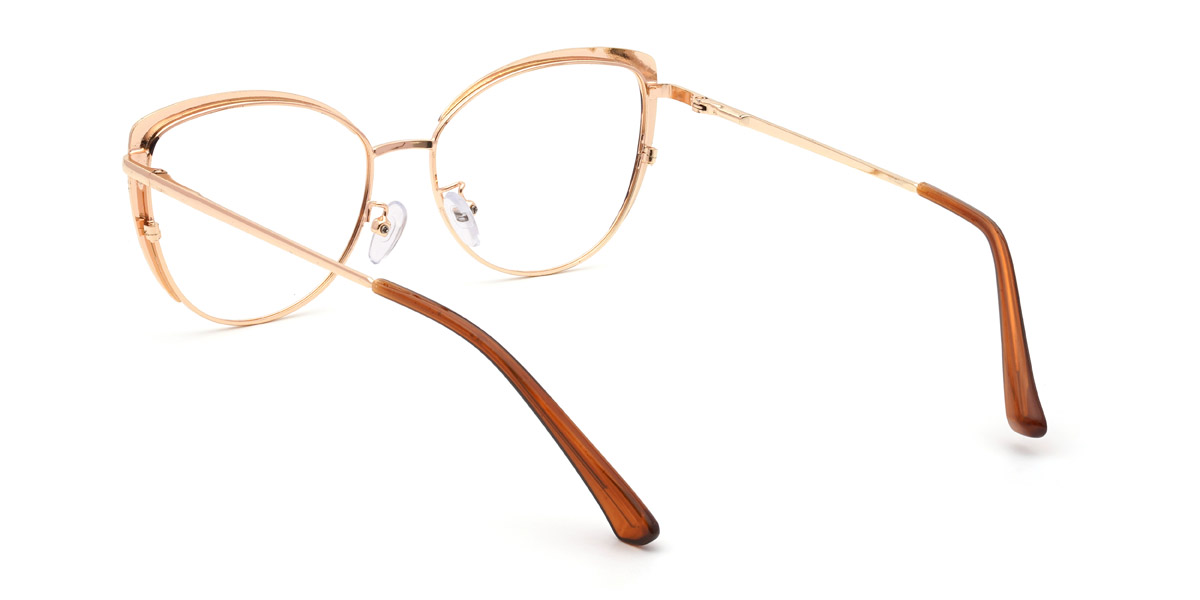 Gold Brown Karly - Cat Eye Glasses