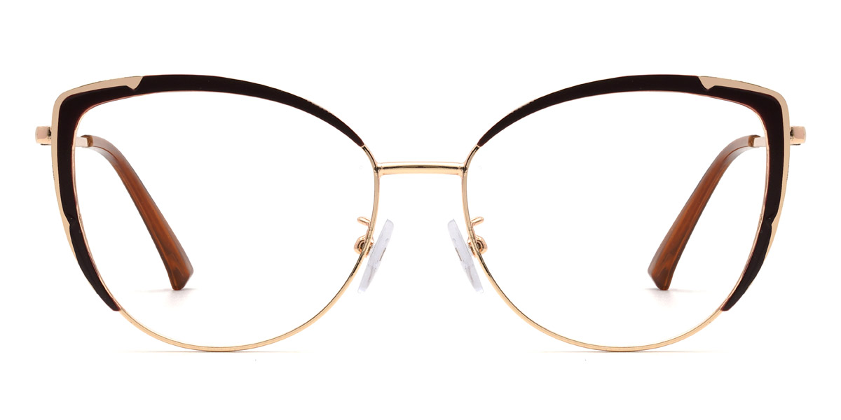 Gold Brown Karly - Cat Eye Glasses