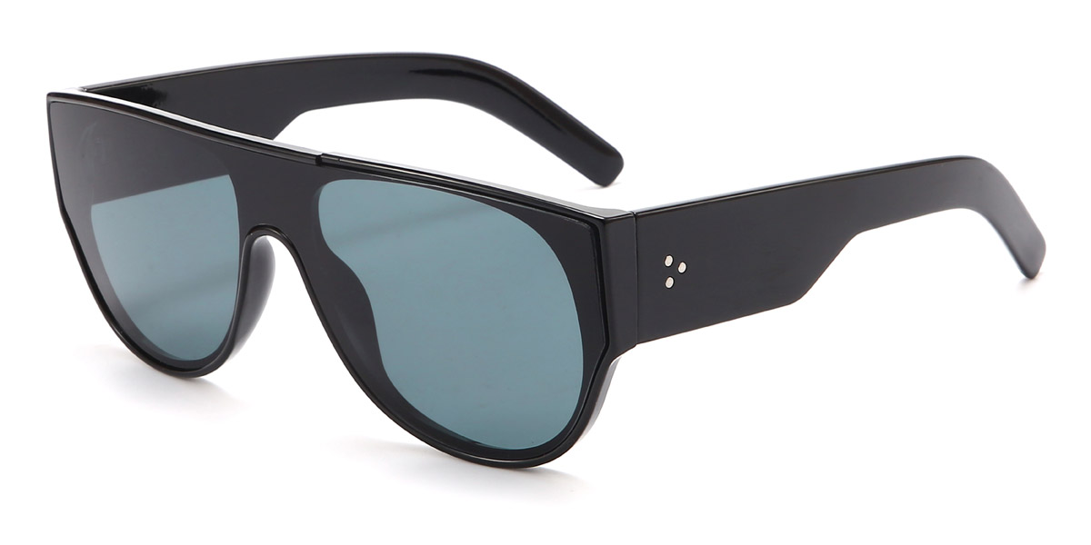 Black Grey Dewi - Aviator Sunglasses