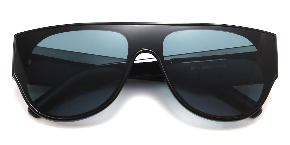 Black Grey Dewi - Aviator Sunglasses