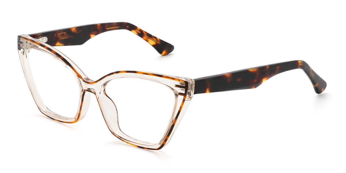 Orange Tortoiseshell Mariam Glasses - Cat Eye Glasses