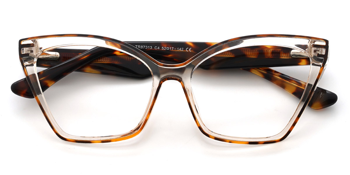 Orange Tortoiseshell Mariam Glasses - Cat Eye Glasses