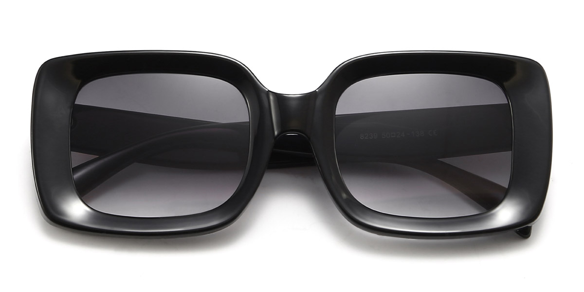 Fekete szürke Triston Szemüveg - Rectangle Sunglasses