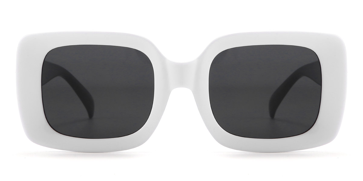 White Grey Triston - Rectangle Sunglasses