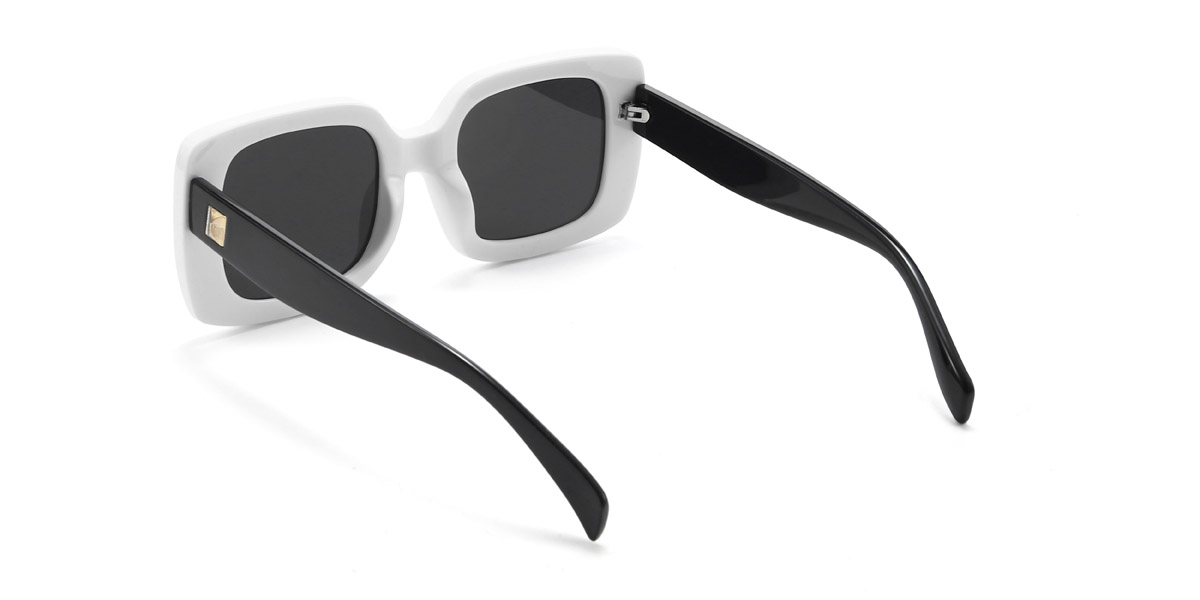 White Grey Triston - Rectangle Sunglasses