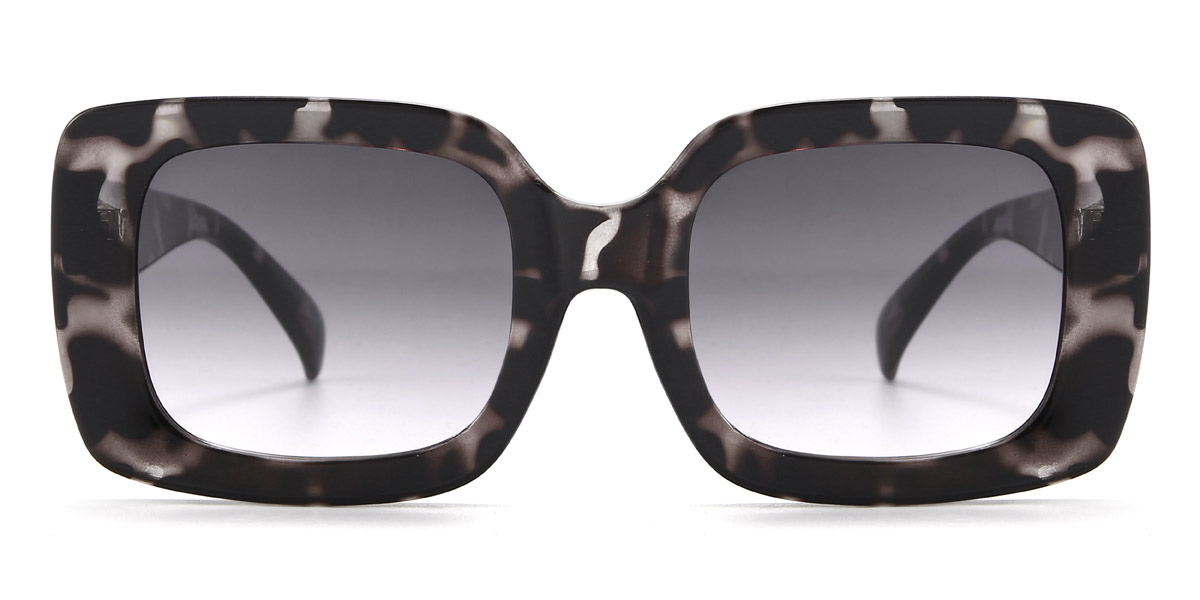 Black Tortoiseshell Grey Triston - Rectangle Sunglasses