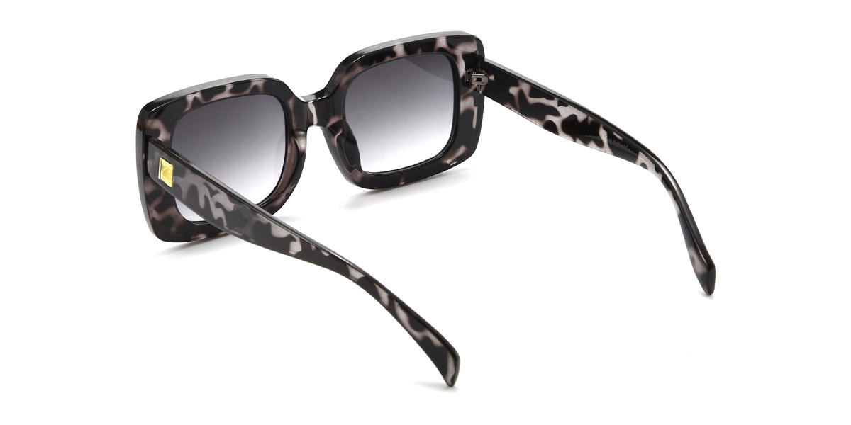 Black Tortoiseshell Grey Triston - Rectangle Sunglasses