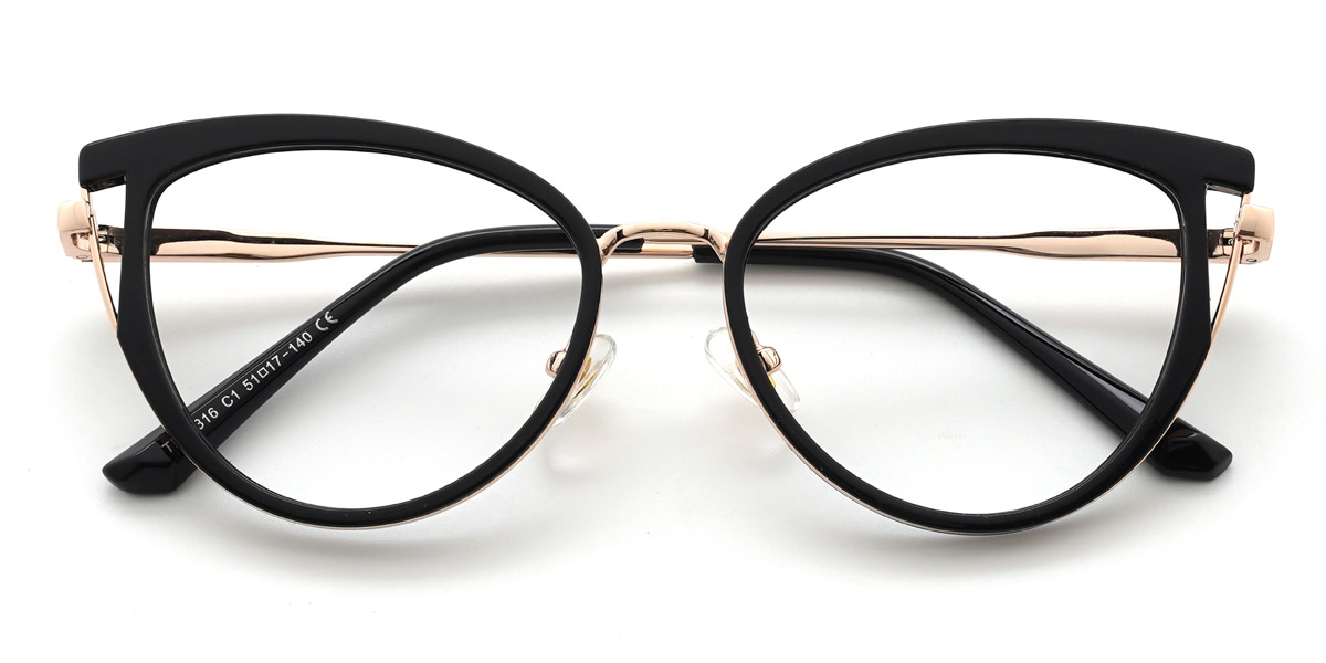 Black Tatiana - Cat Eye Glasses