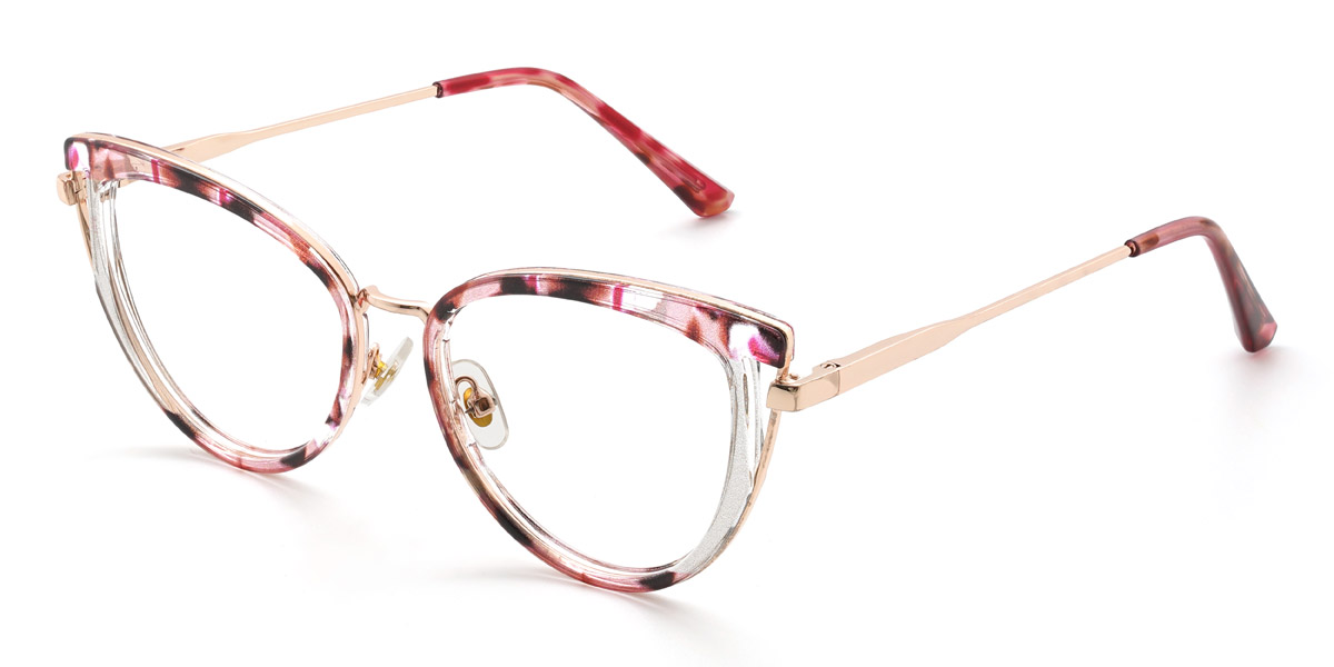 Pink Tortoiseshell Tatiana - Cat Eye Glasses