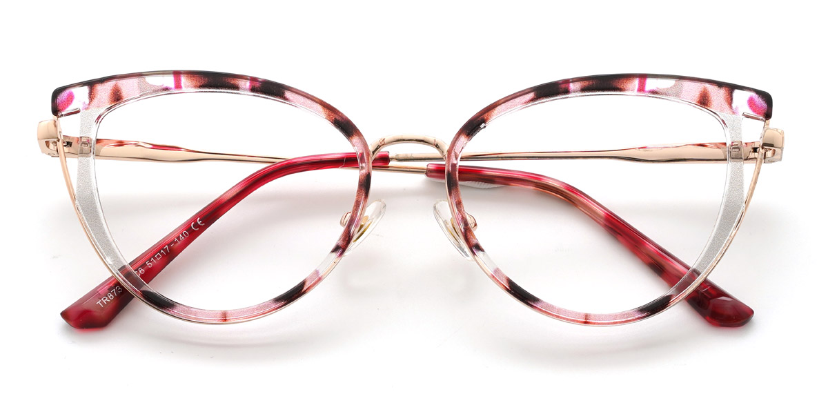 Pink Tortoiseshell Tatiana - Cat Eye Glasses