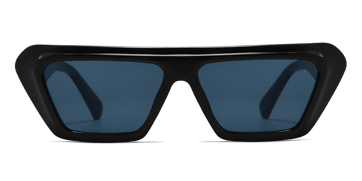 Black Grey Emmeline - Rectangle Sunglasses