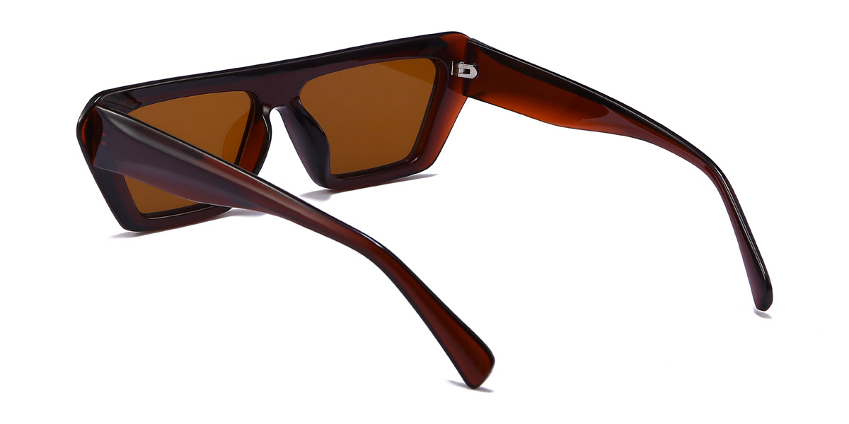 Brown Brown Emmeline Glasses - Rectangle Sunglasses