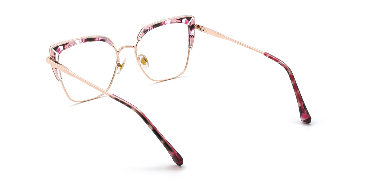 Pink Tortoiseshell Kailani - Rectangle Glasses