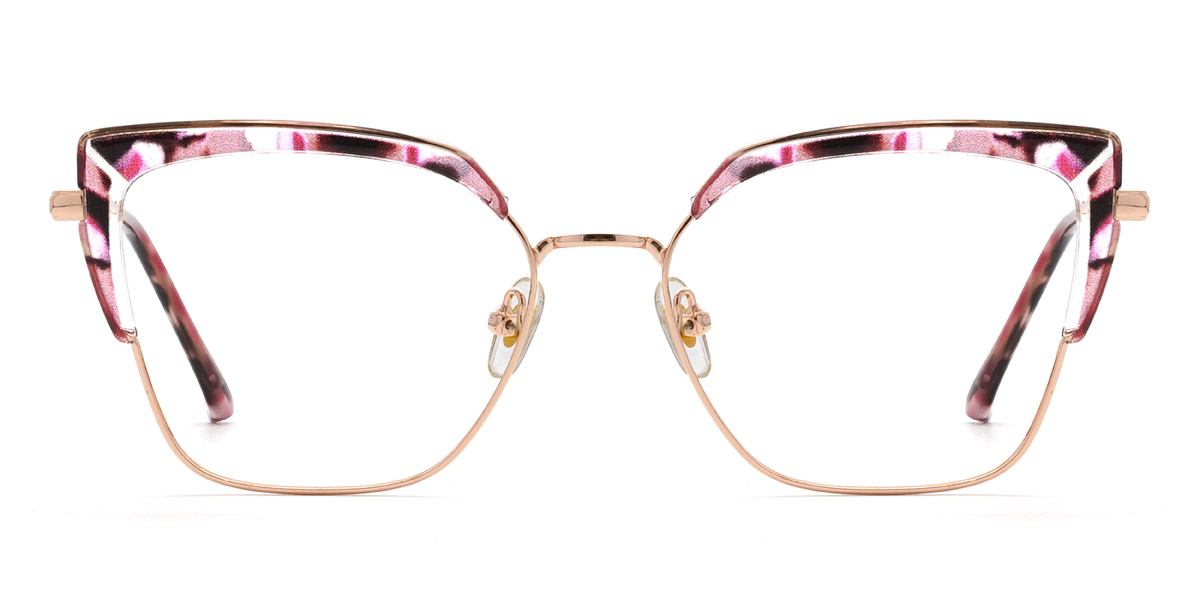 Pink Tortoiseshell Kailani - Rectangle Glasses