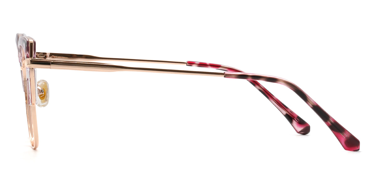 Pink Tortoiseshell Kailani - Rectangle Glasses