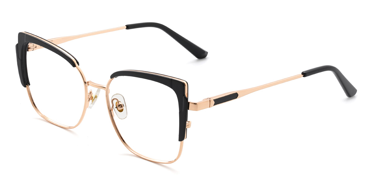 Black Julissa - Rectangle Glasses