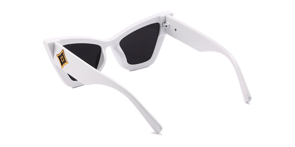 White Grey Hart - Cat Eye Sunglasses