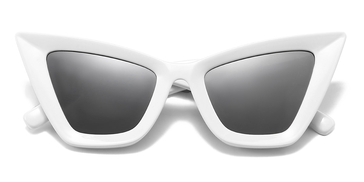 White Grey Hart - Cat Eye Sunglasses