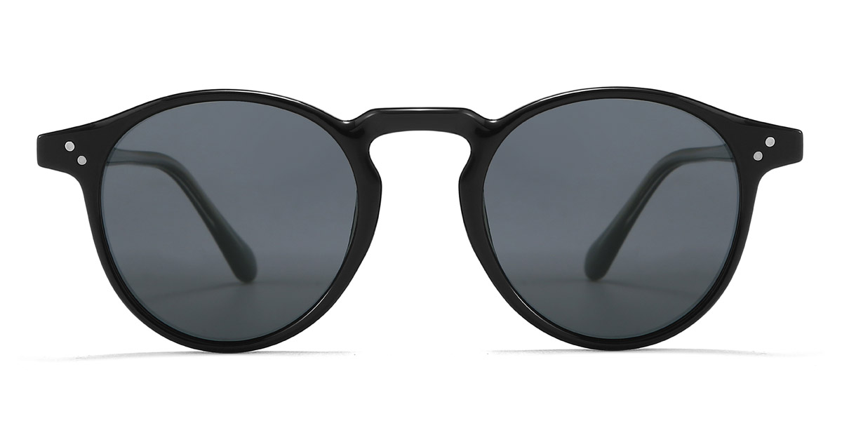 Black Grey Emelia - Oval Sunglasses