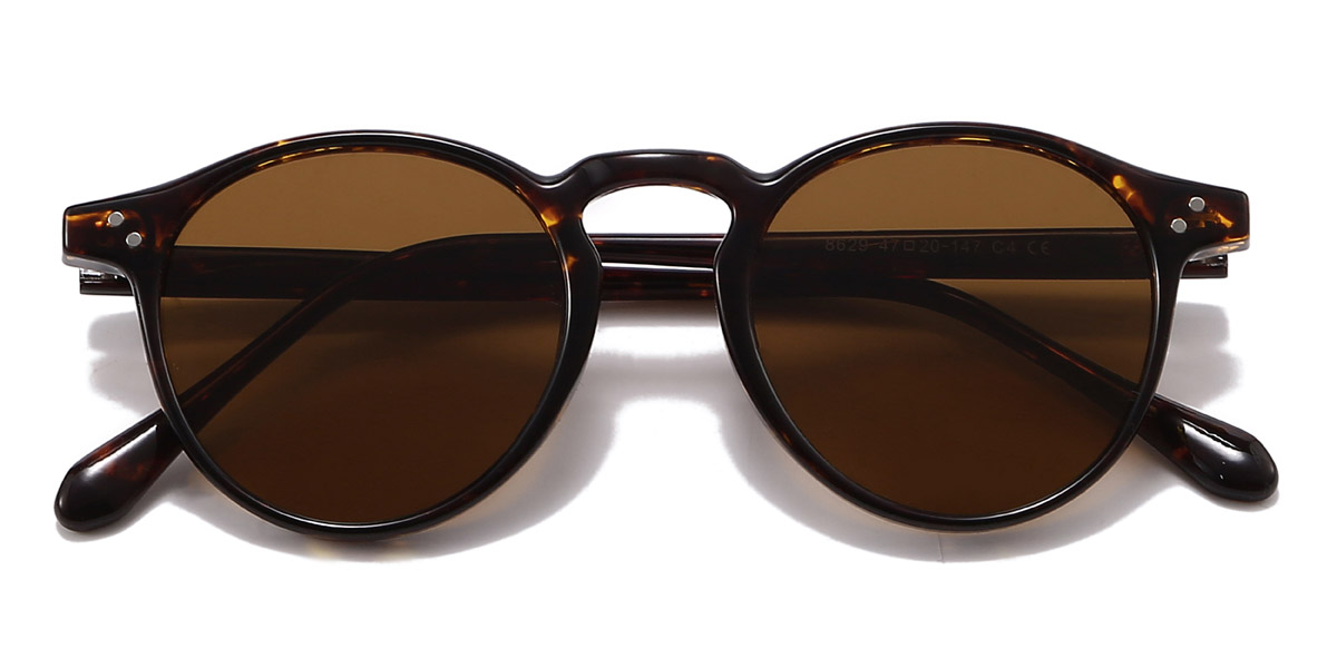 Teknősbéka barna Emelia - Oval Sunglasses