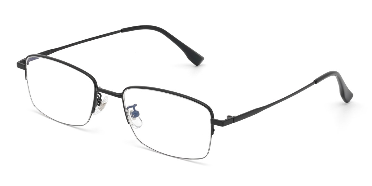 Black Conrad - Rectangle Glasses