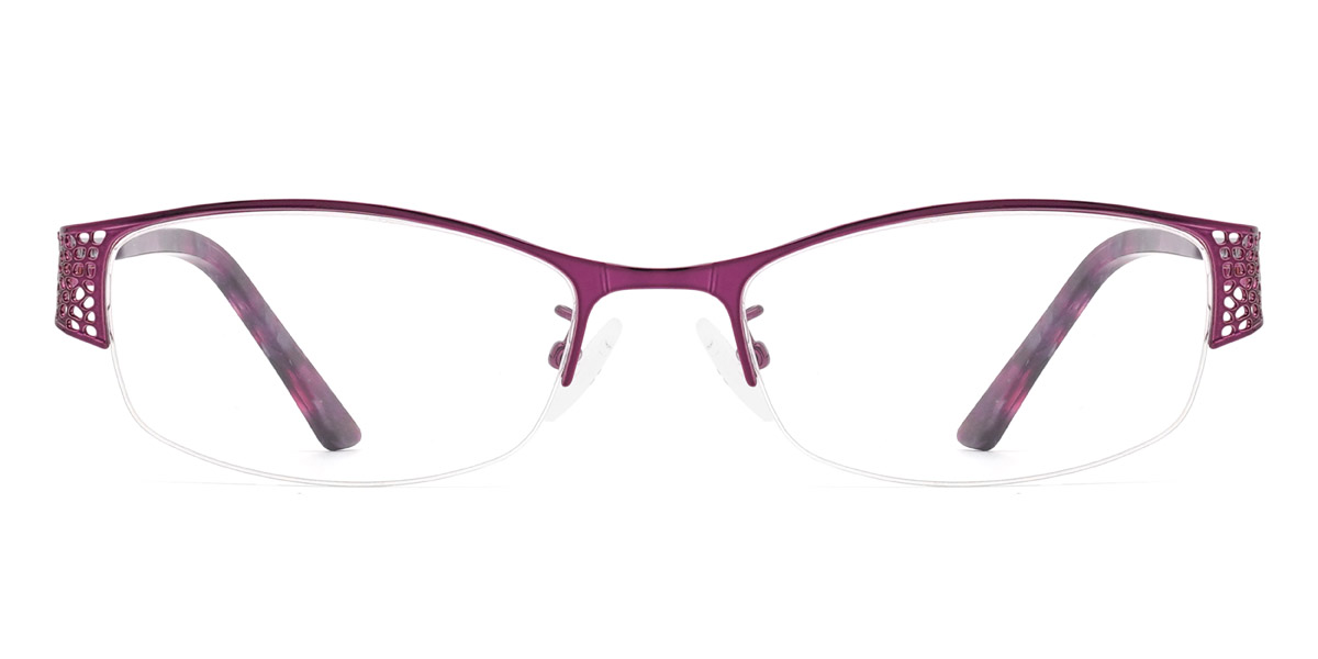 Purple Jaycee - Rectangle Glasses