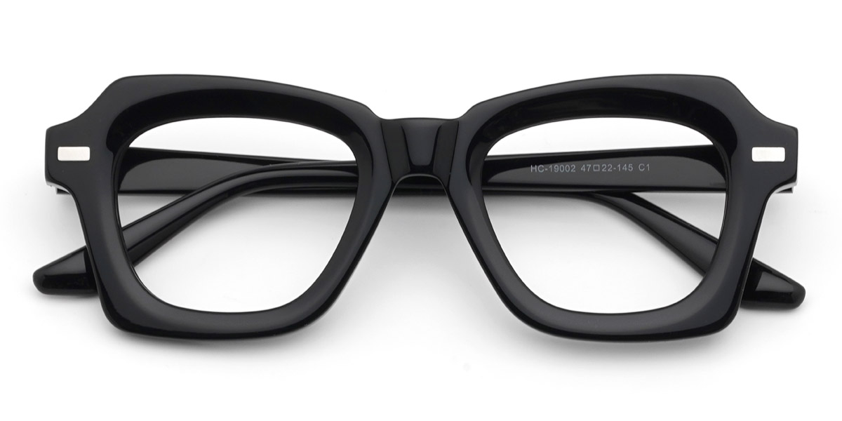 Black Amelie - Rectangle Glasses