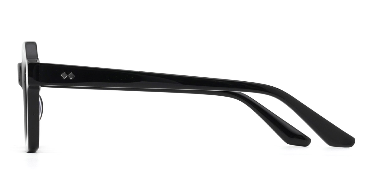 Black Amelie - Rectangle Glasses