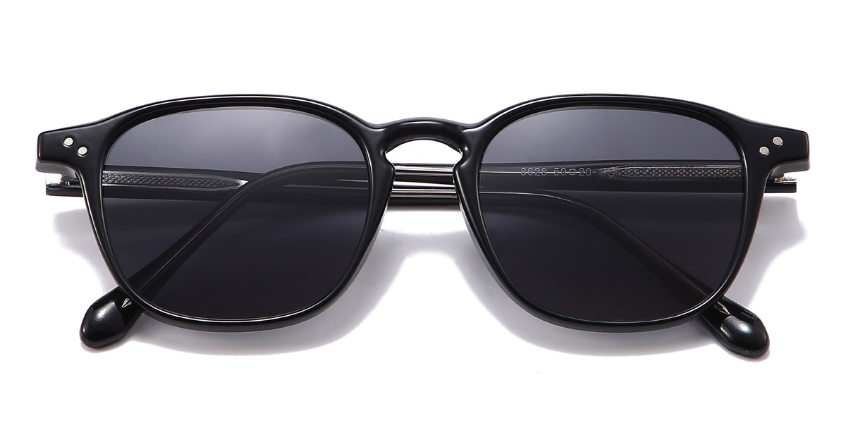 Negro Gris Archibald Gafas - Rectangle Sunglasses