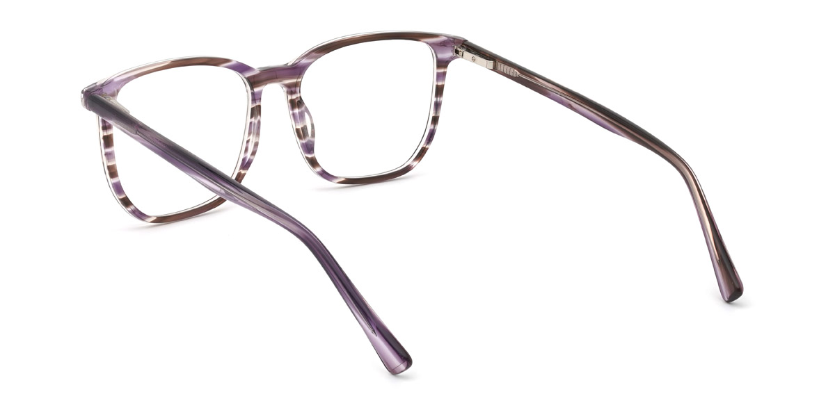 Purple Stripe Jaliyah - Square Glasses