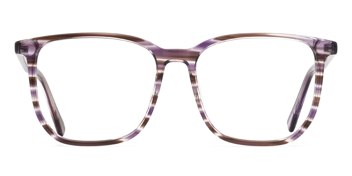 Purple Stripe Jaliyah - Square Glasses