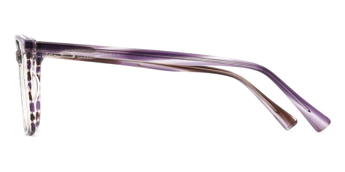 Purple Stripe Jaliyah - Square Glasses