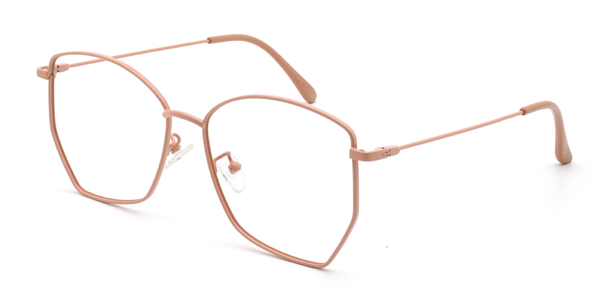 Nude Pink Breanna Glasses - Square Glasses