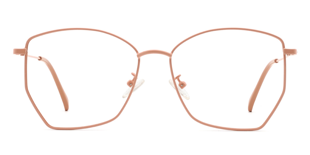 Nude Pink Breanna Glasses - Square Glasses