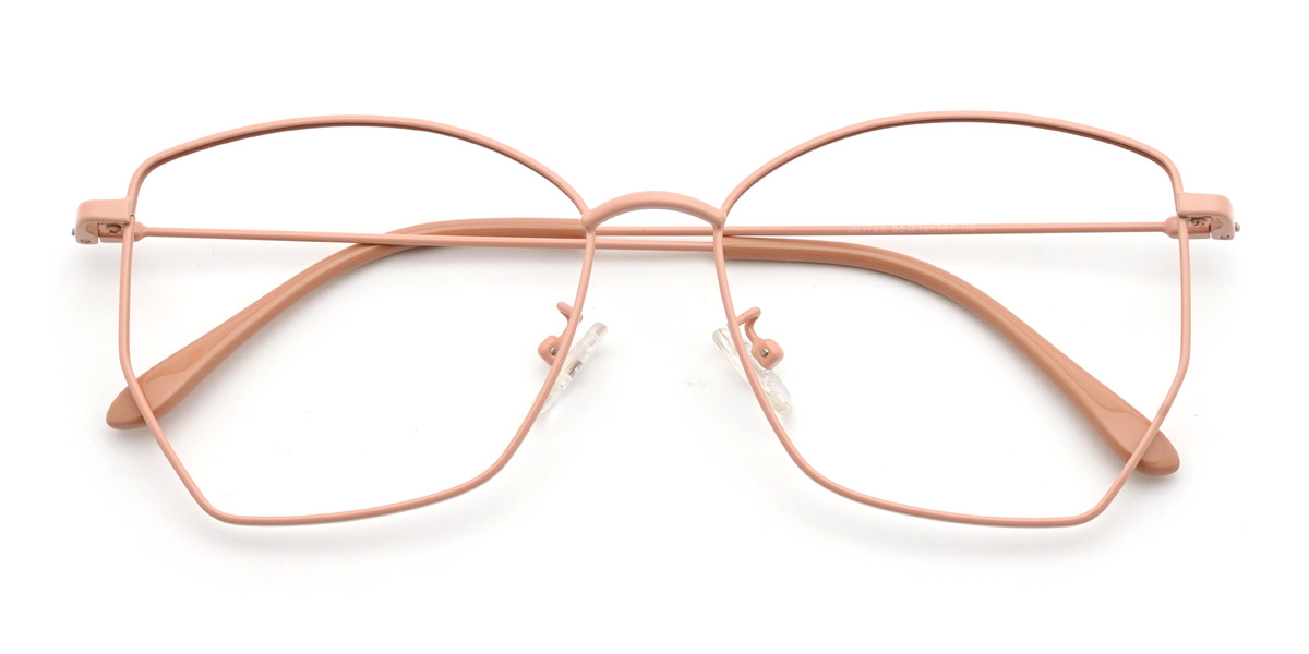 Nude Pink Breanna Glasses - Square Glasses