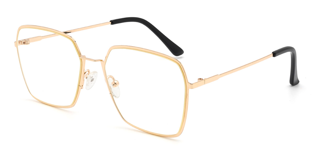 Gold Kailey - Square Glasses