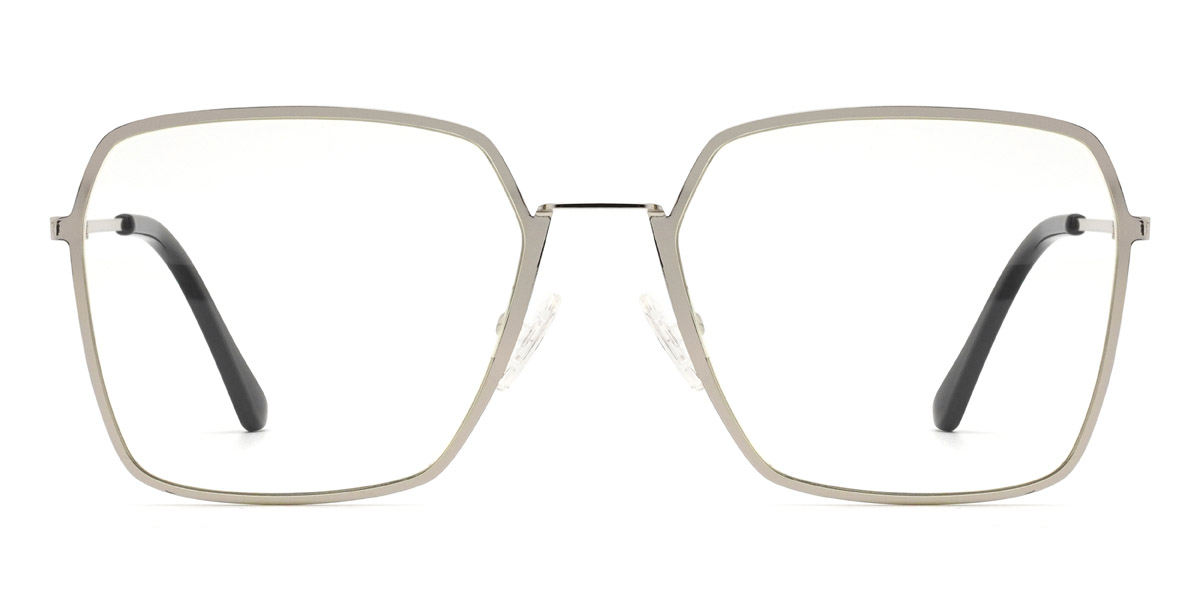 Silver Kailey Glasses - Square Glasses