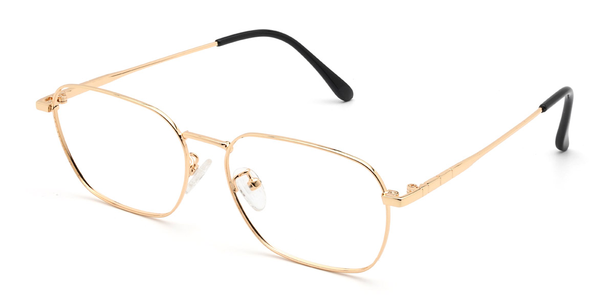 Gold Angelique - Rectangle Glasses