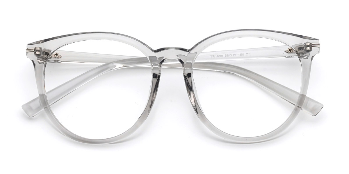 Gris Milena Gafas - Round Glasses