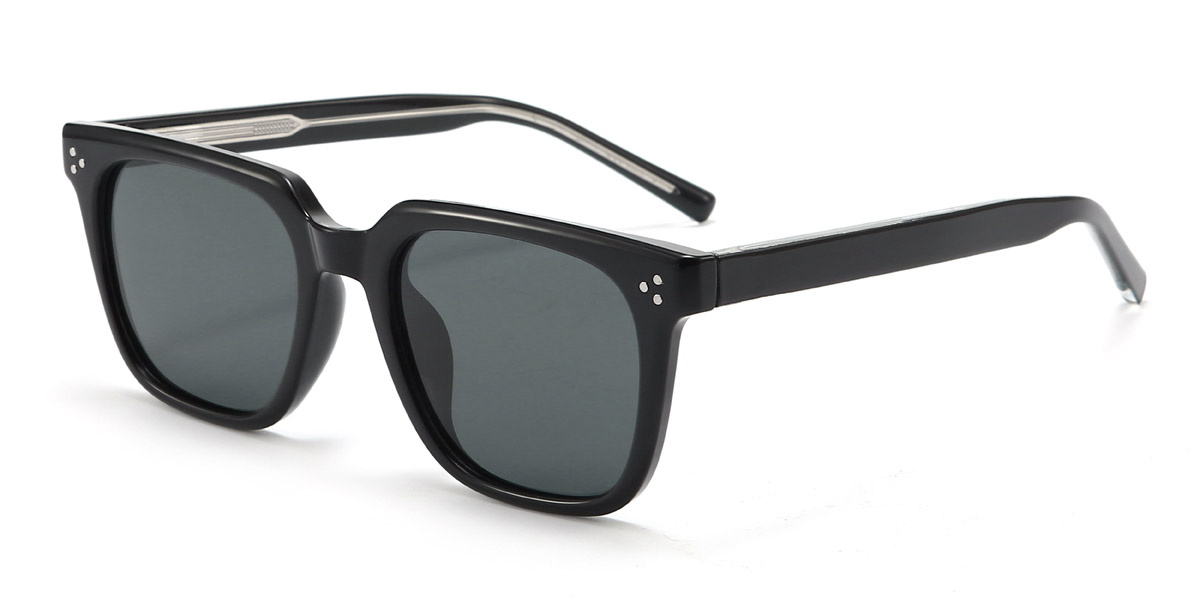 Negro Gris Erika Gafas - Rectangle Sunglasses