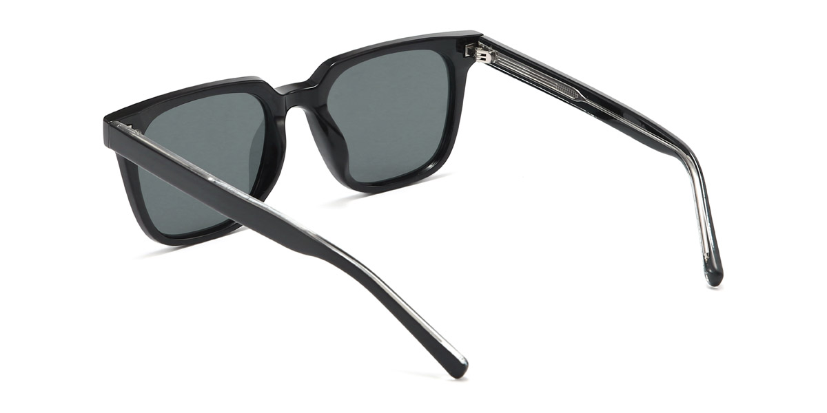 Schwarz Grau Erika - Rectangle Sunglasses