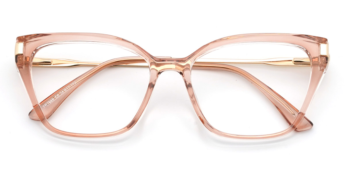 Coral Orange Kinslee - Square Glasses