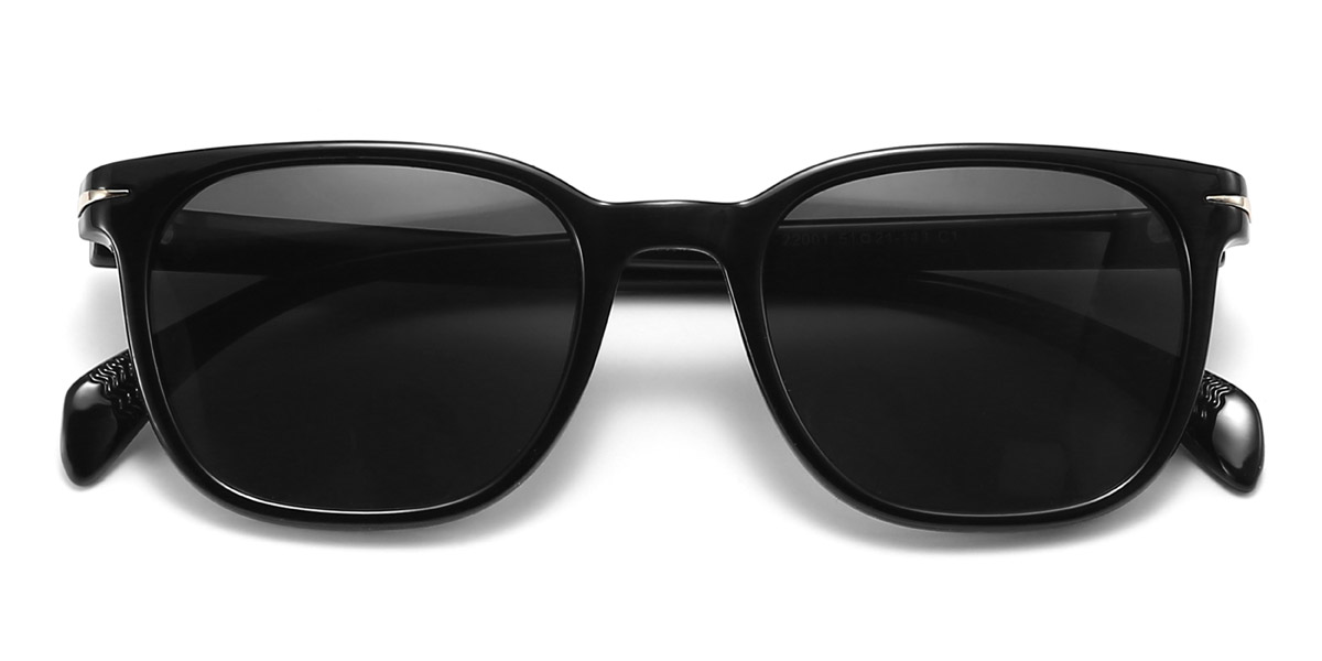 Preto Cinza Ayleen Óculos - Rectangle Sunglasses