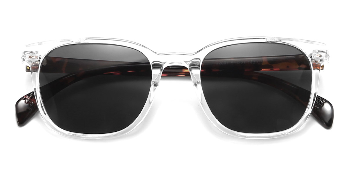 Clear Grey Ayleen - Rectangle Sunglasses