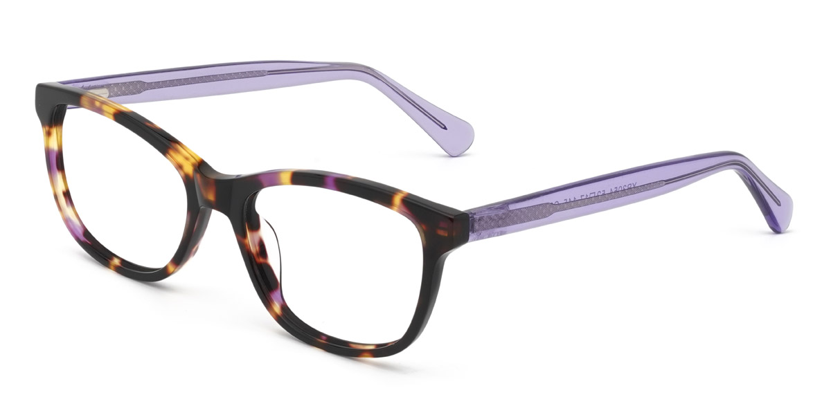 Tortoiseshell Claudia - Rectangle Glasses