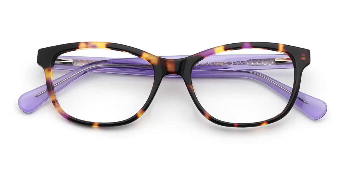 Tortoiseshell Claudia - Rectangle Glasses