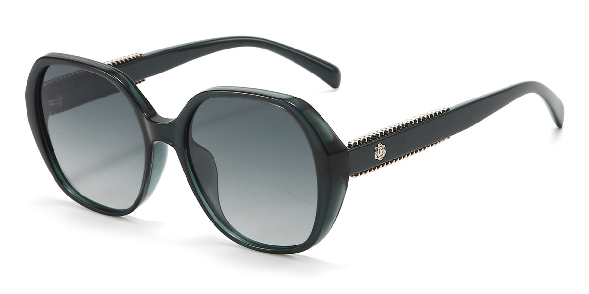 Black Grey Sutton Glasses - Square Sunglasses