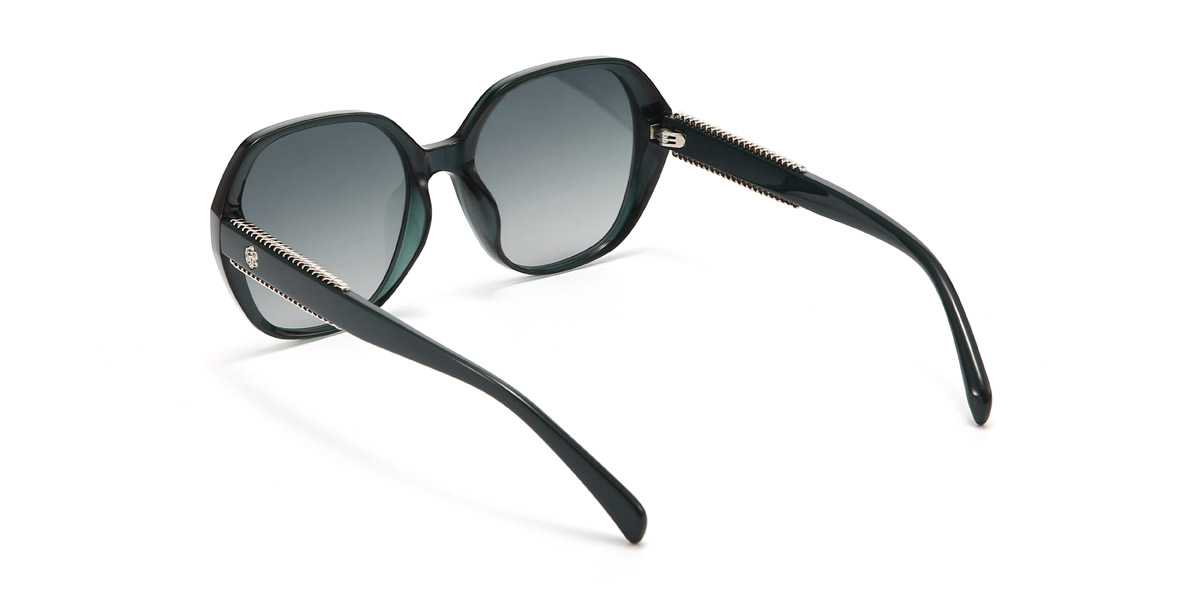 Black Grey Sutton Glasses - Square Sunglasses