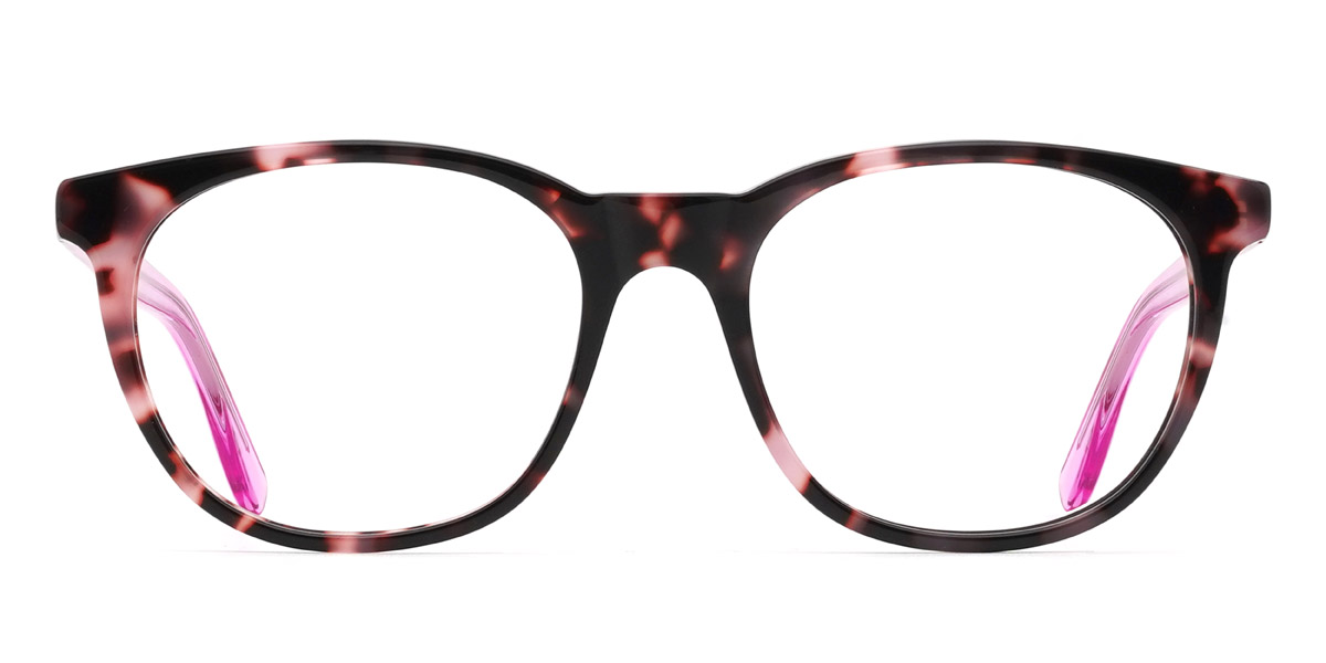 Pink Tortoiseshell Elianna - Rectangle Glasses